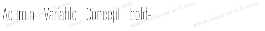 Acumin Variable Concept bold字体转换